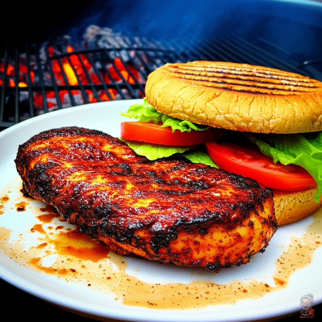 Deep Smoke Chicken Burger — Kohlegrill