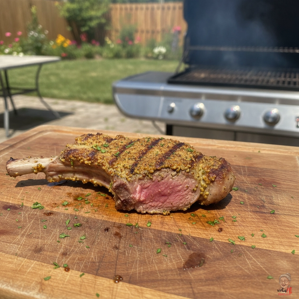 Dijon Kräuter Lamm — Gasgrill
