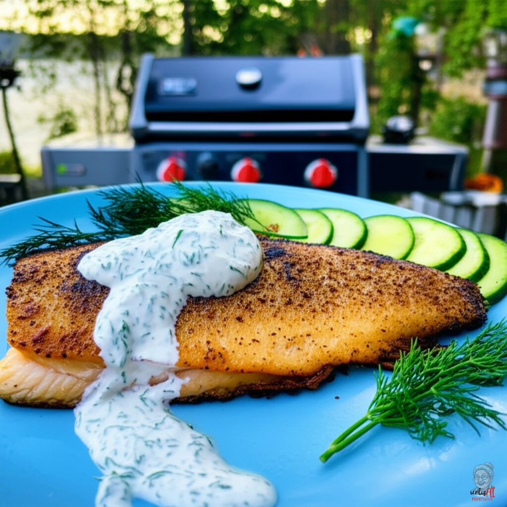 Dillkrone Forelle — Gasgrill