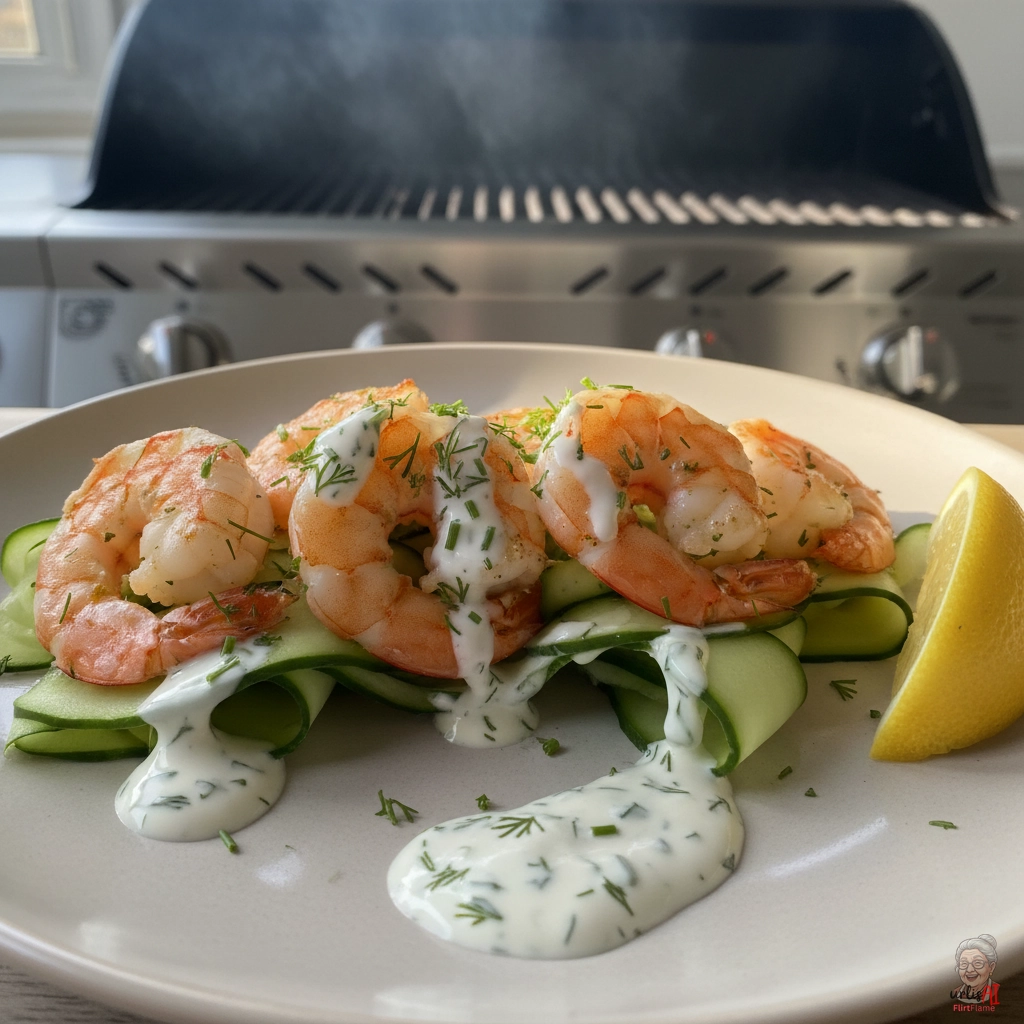 Dillrahm Grillprawns — Gasgrill
