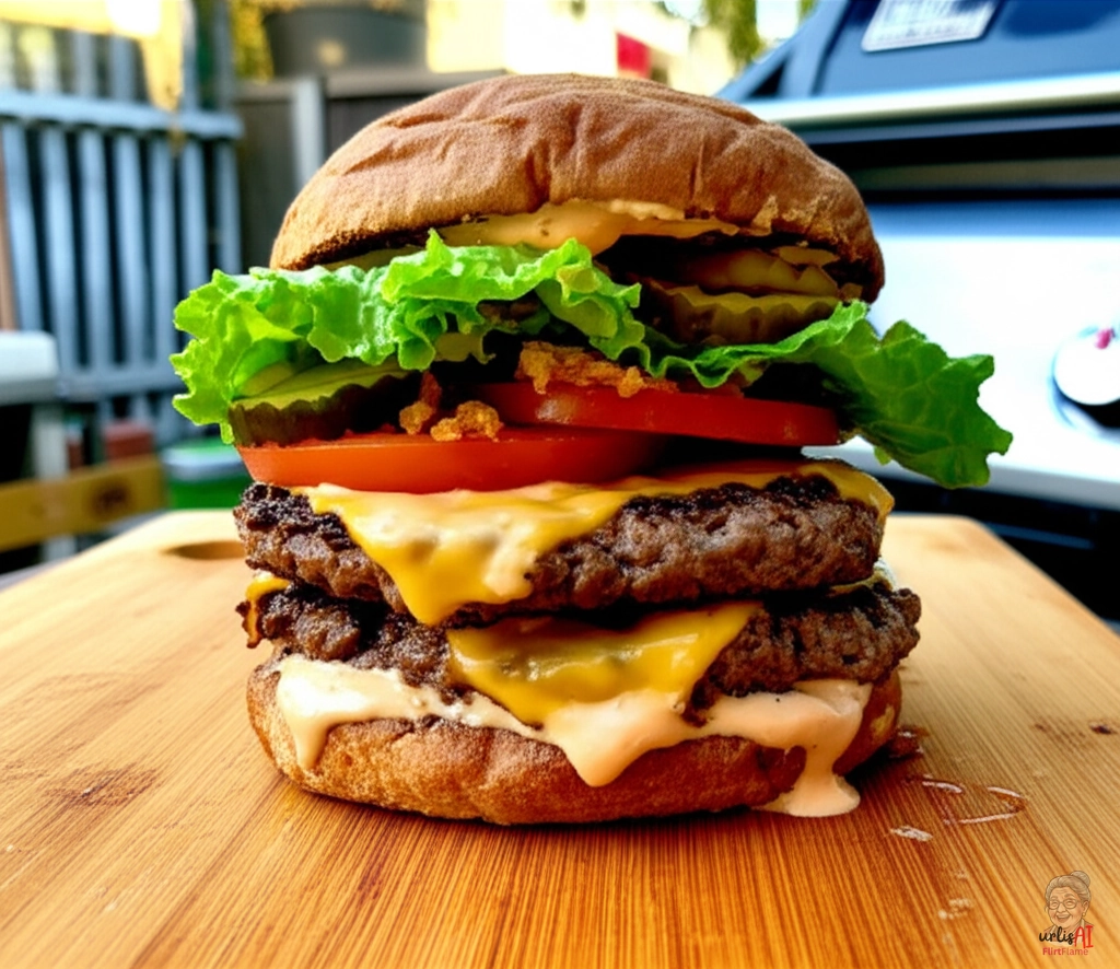 Doppeldecker Turm Burger — Gasgrill