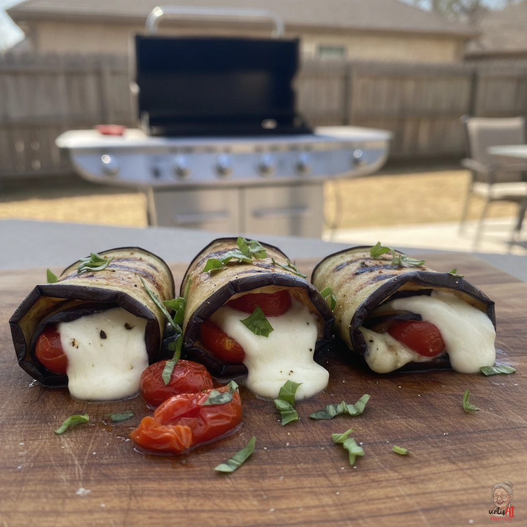 Eggplant Bueffel Mozz — Gasgrill