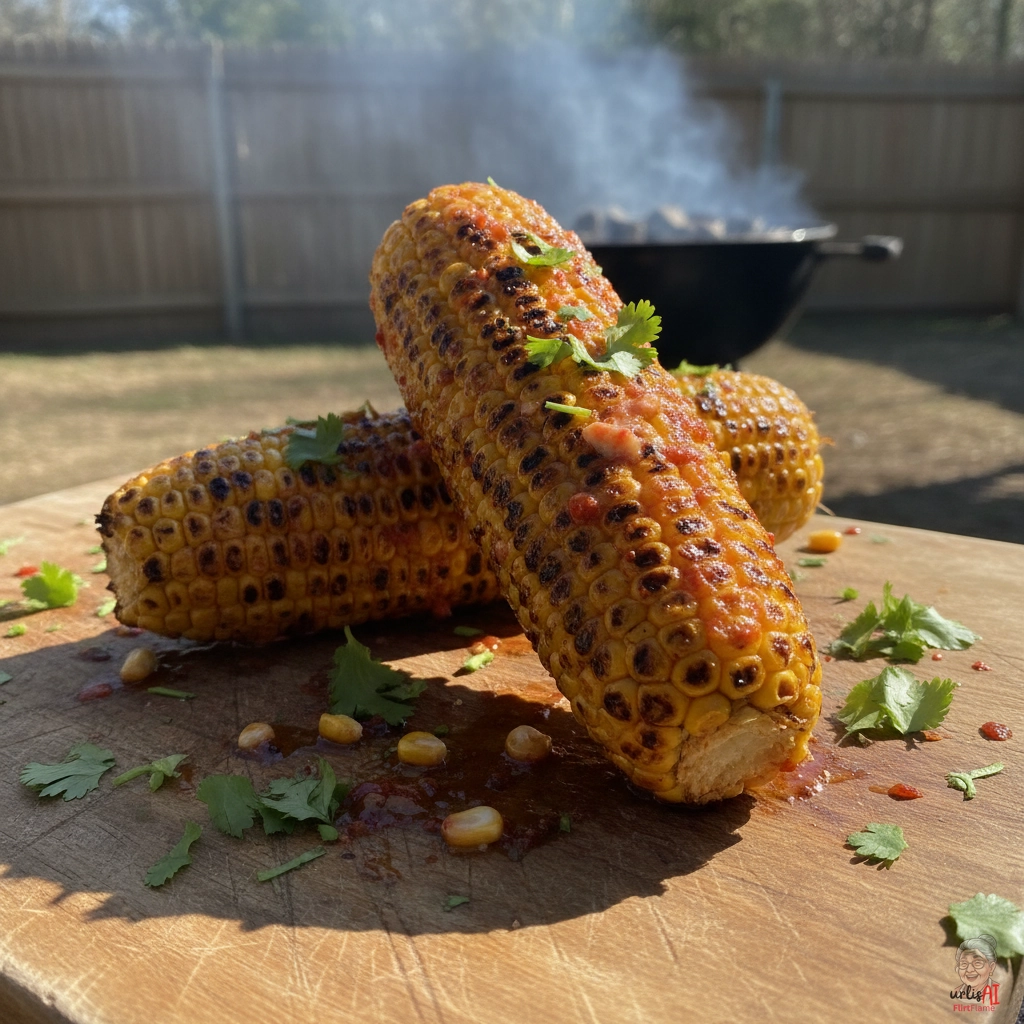 Elote Feuermais — Kohlegrill