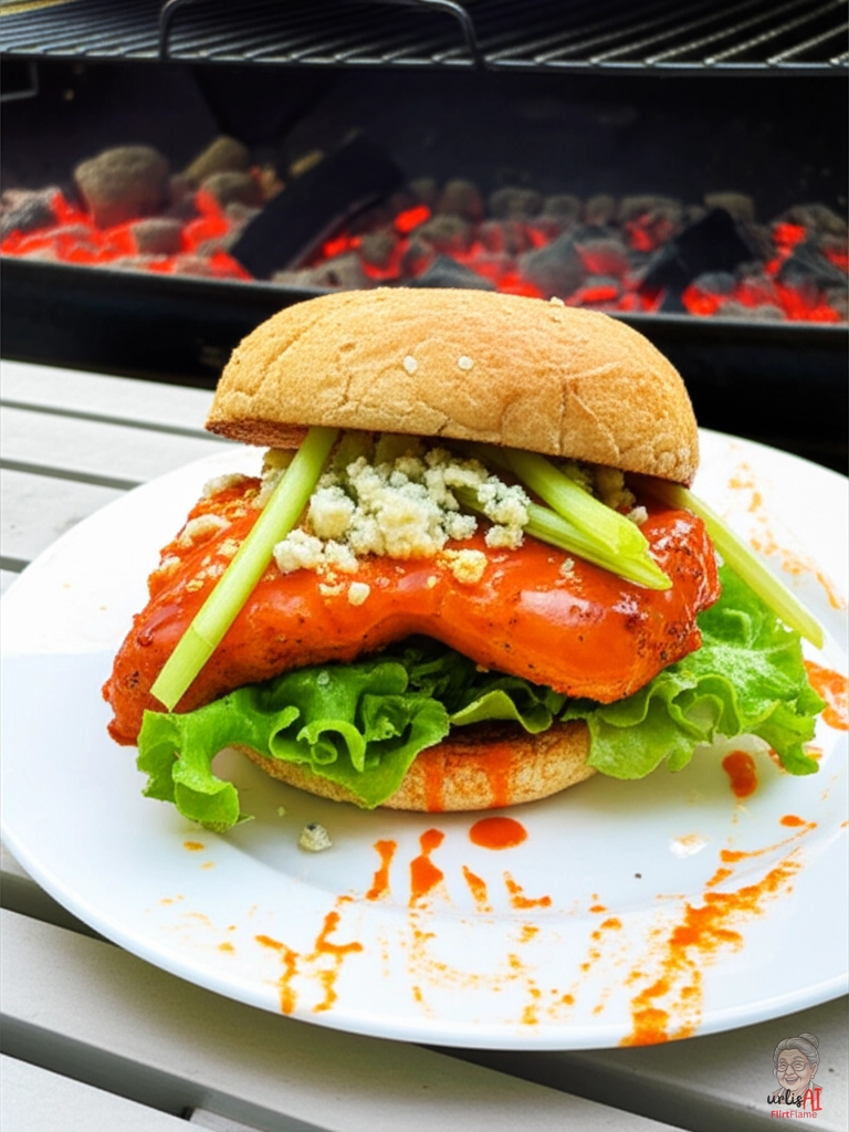 Ember Buffalo Chicken Burger — Kohlegrill