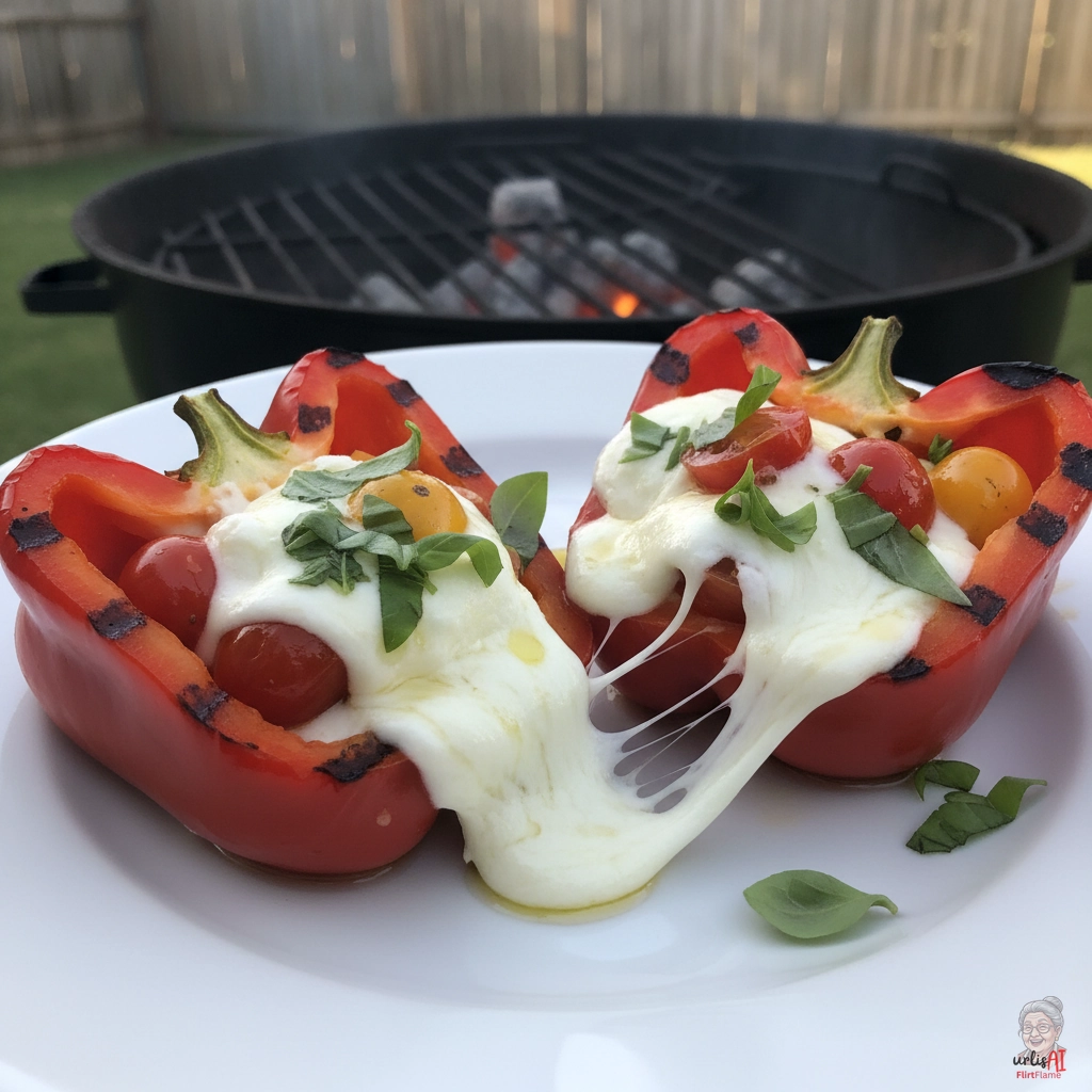 Ember Caprese Paprikaschalen — Kohlegrill