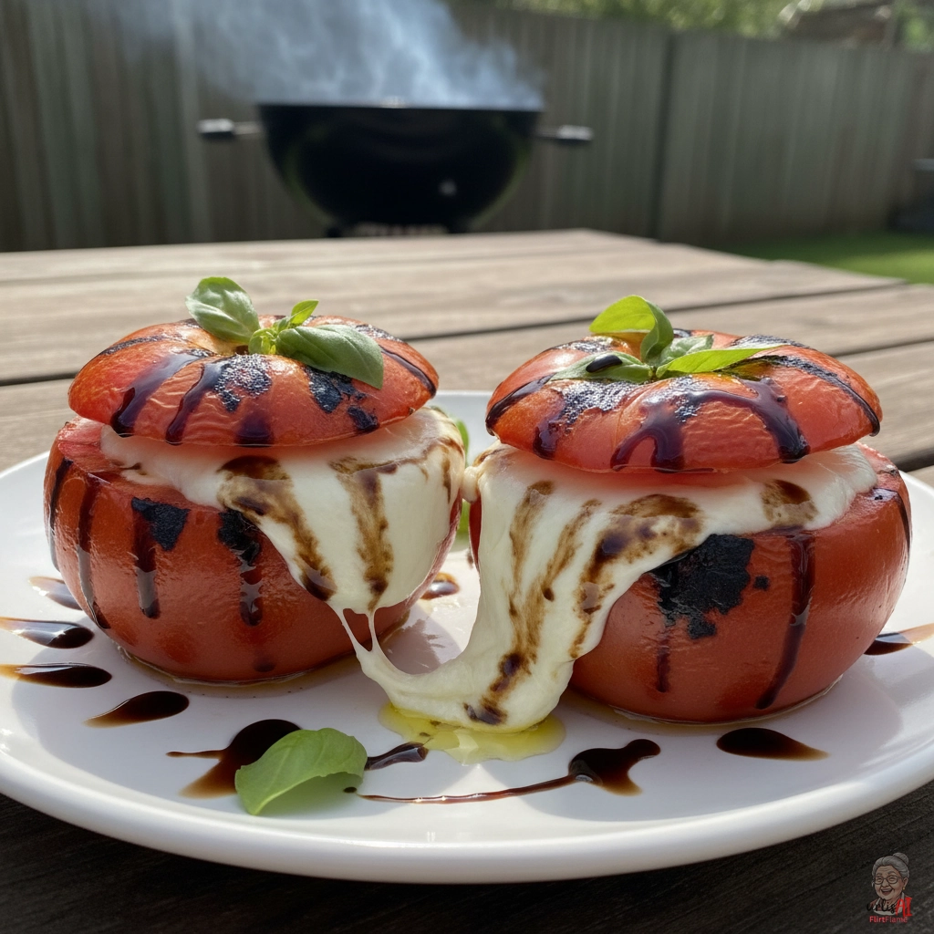 Ember Caprese Tomatenkelche — Kohlegrill