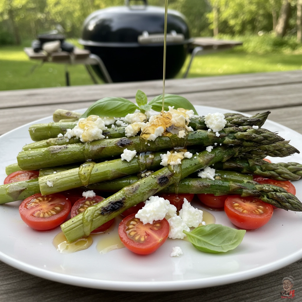 Ember Chèvre Spargelbündel — Kohlegrill
