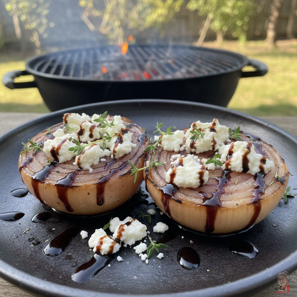Ember Chèvre Zwiebelblüten — Kohlegrill