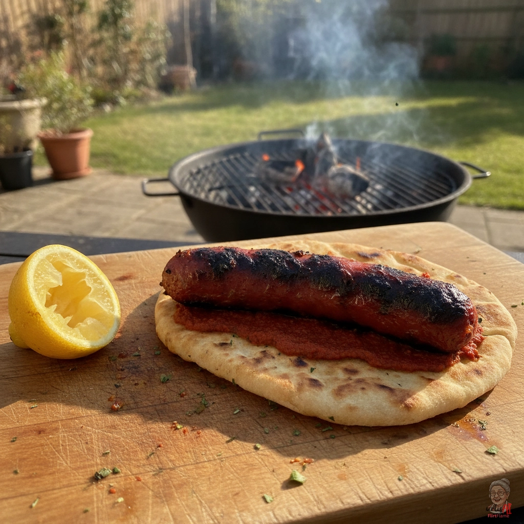 Ember Harissa Merguez — Kohlegrill