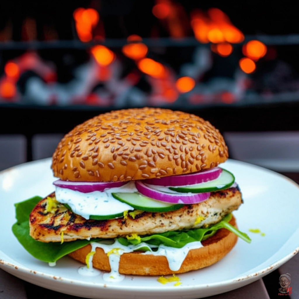 Ember Herb Chicken Burger — Kohlegrill