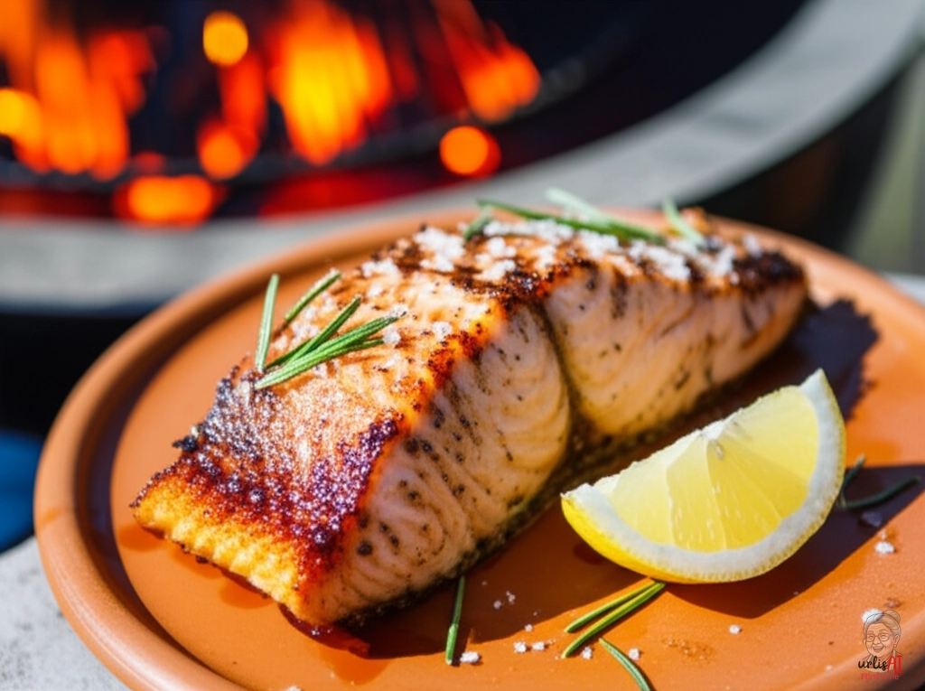 Ember Lachs — Kohlegrill