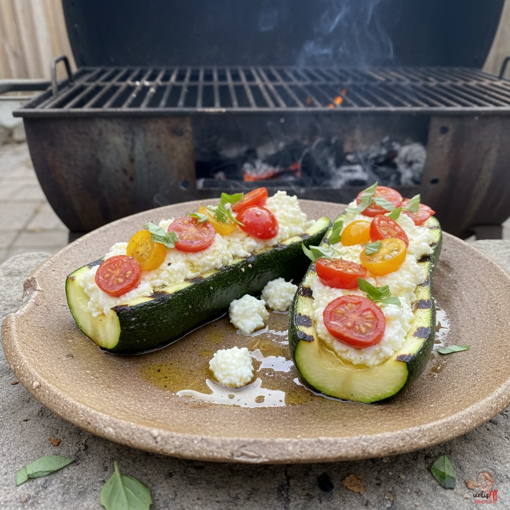 Ember Toskana Zucchiniboote — Kohlegrill