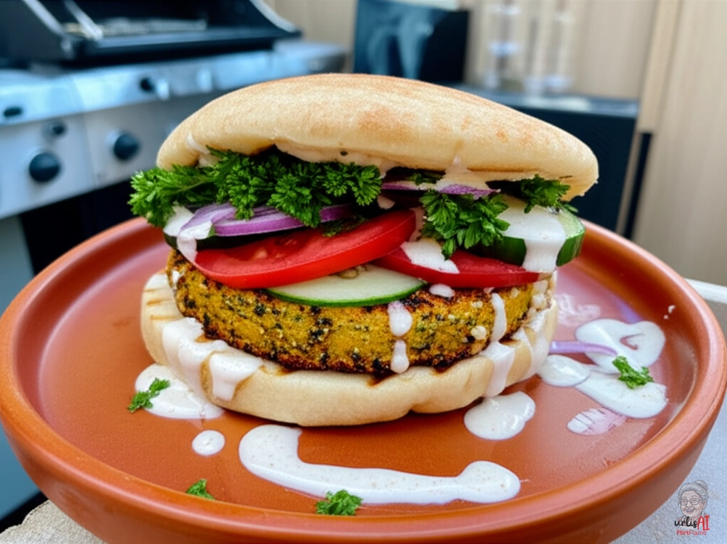 Falafel-Style Burger — Gasgrill
