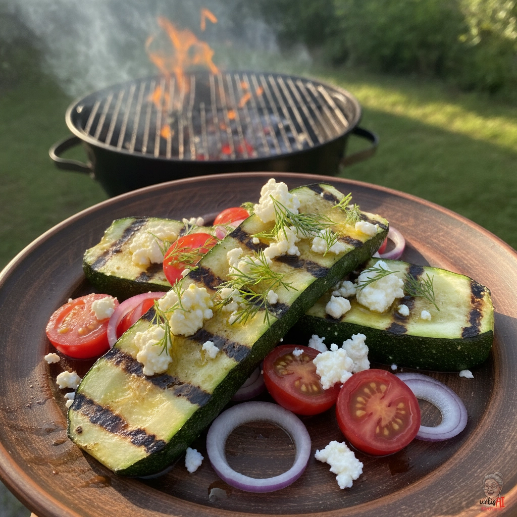 Feta Zucchini Steak — Kohlegrill