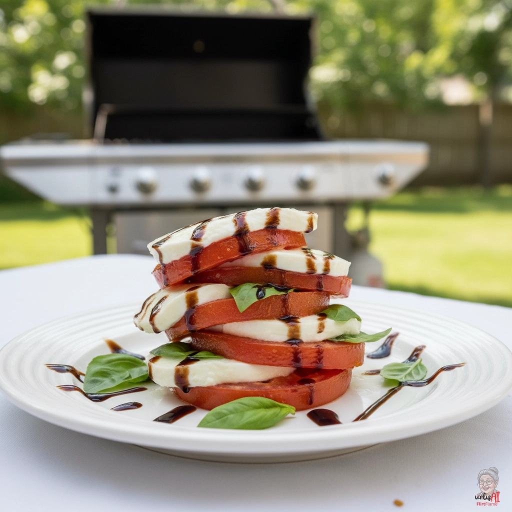 Feurige Capresestacks — Gasgrill