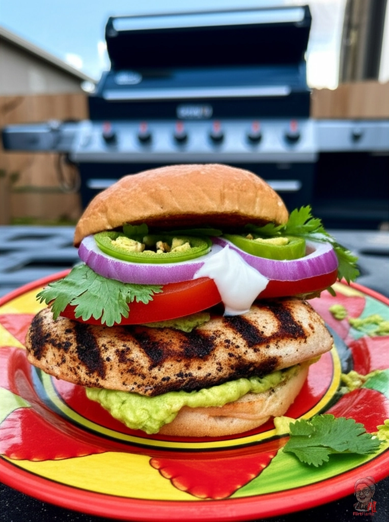 Fiesta Chicken Burger — Gasgrill
