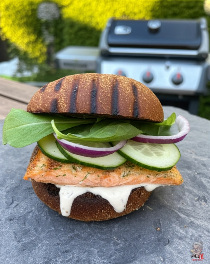 Fjord Lachs Burger — Gasgrill