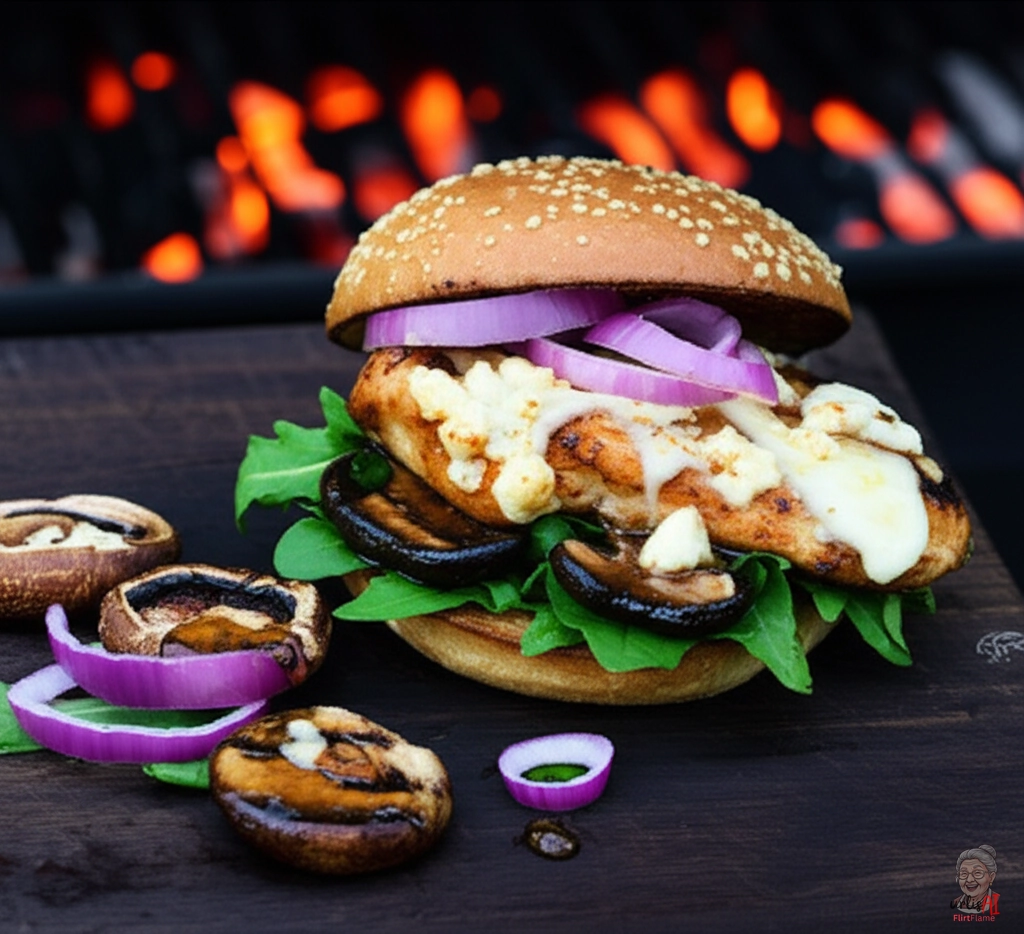 Forest Fire Chicken Burger — Kohlegrill