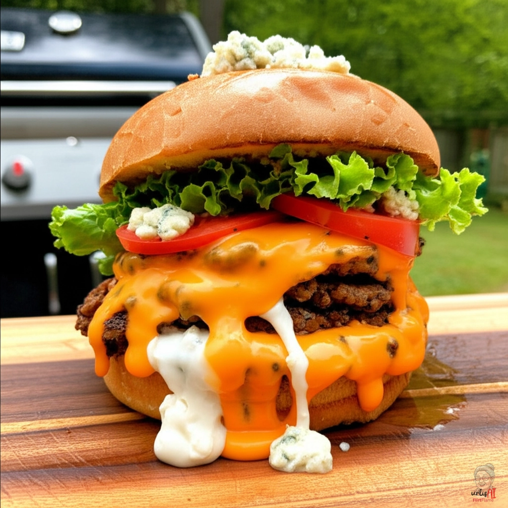 Four Cheese Burger — Gasgrill