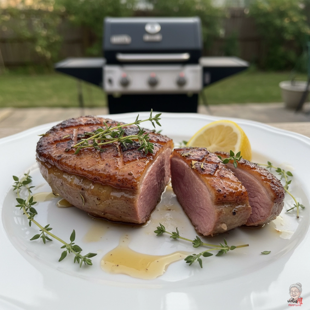 Französische Thymianente — Gasgrill