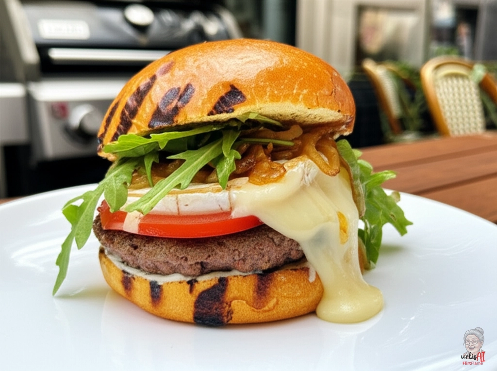 French Brie Burger — Gasgrill