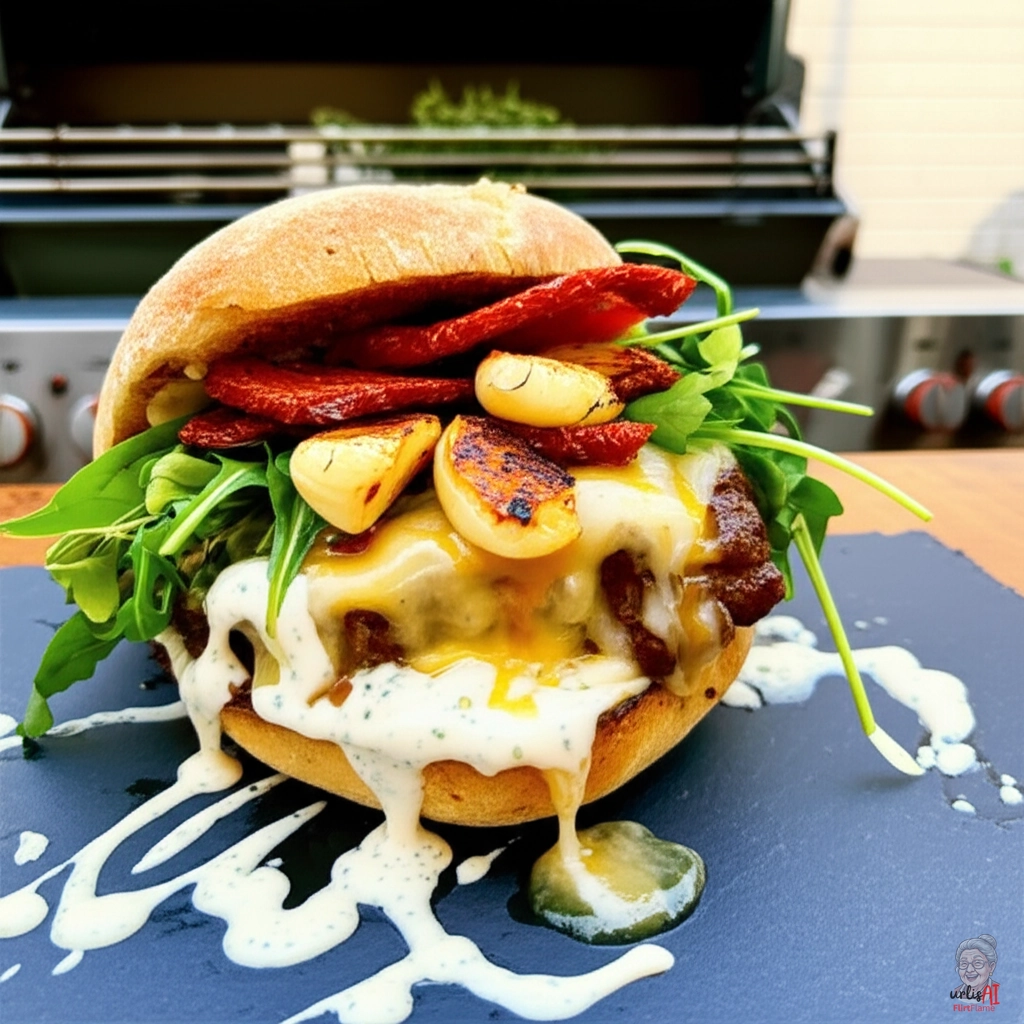 Garlic Aioli Burger — Gasgrill