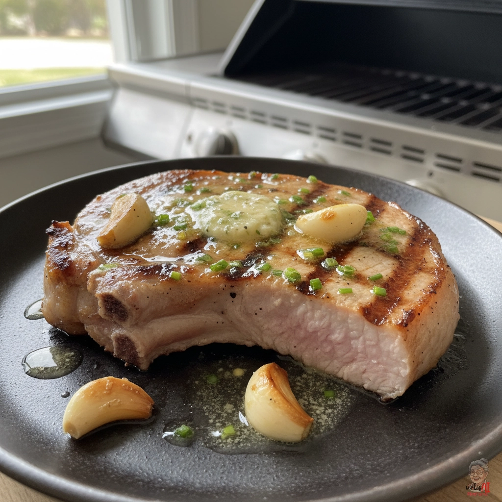 Garlic Schweinekotelett — Gasgrill