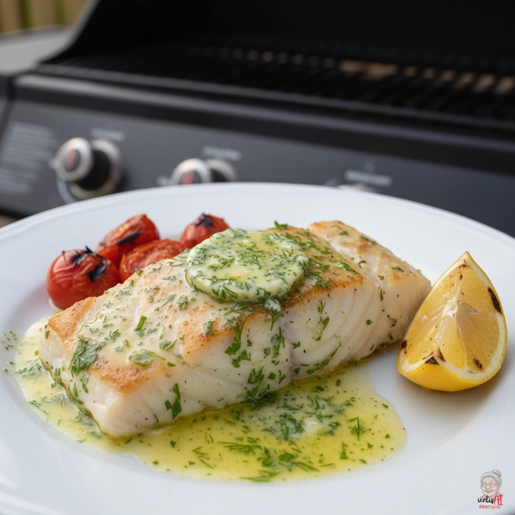 Gartenkräuter Goldkabeljau — Gasgrill