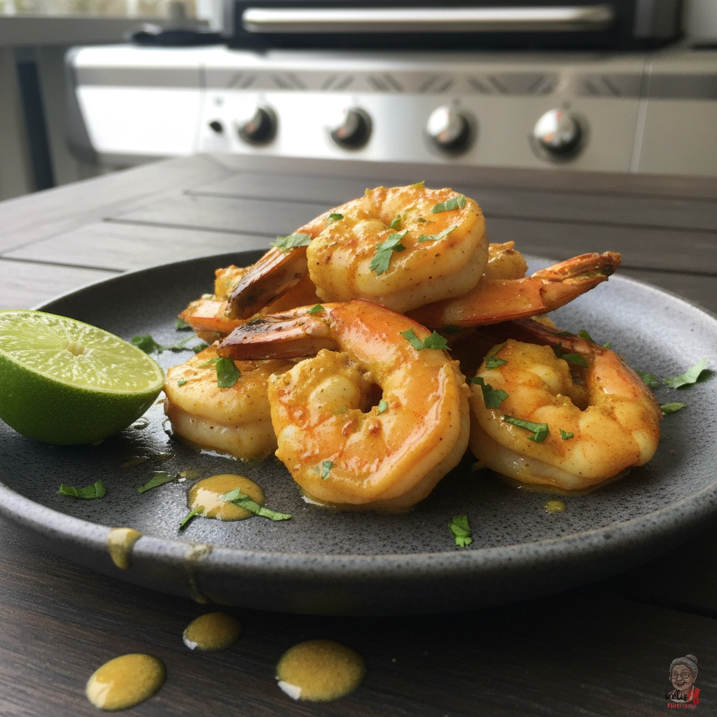 Golden Curry Prawns — Gasgrill