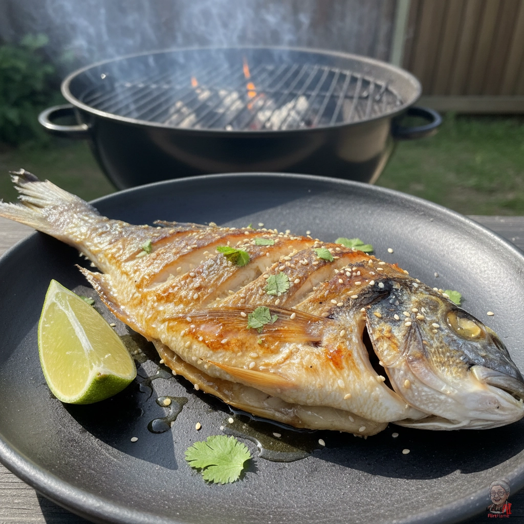 Goldene Honigdorade — Kohlegrill