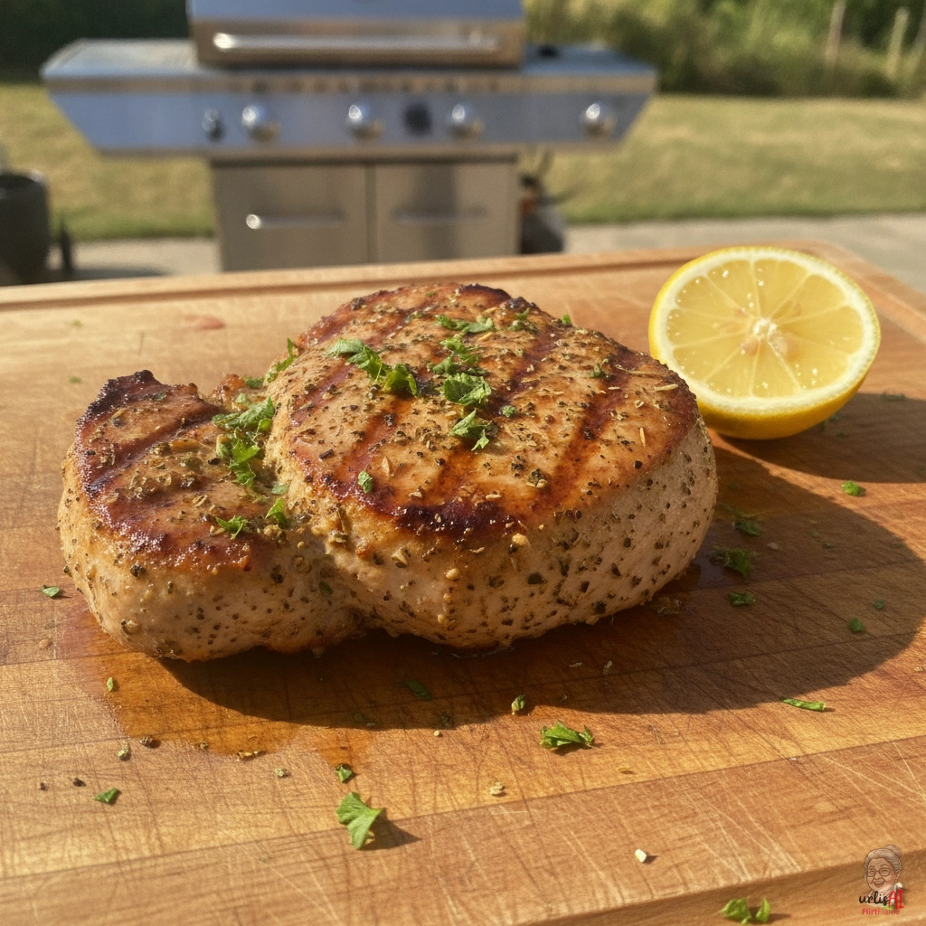 Goldene Putensteaks — Gasgrill