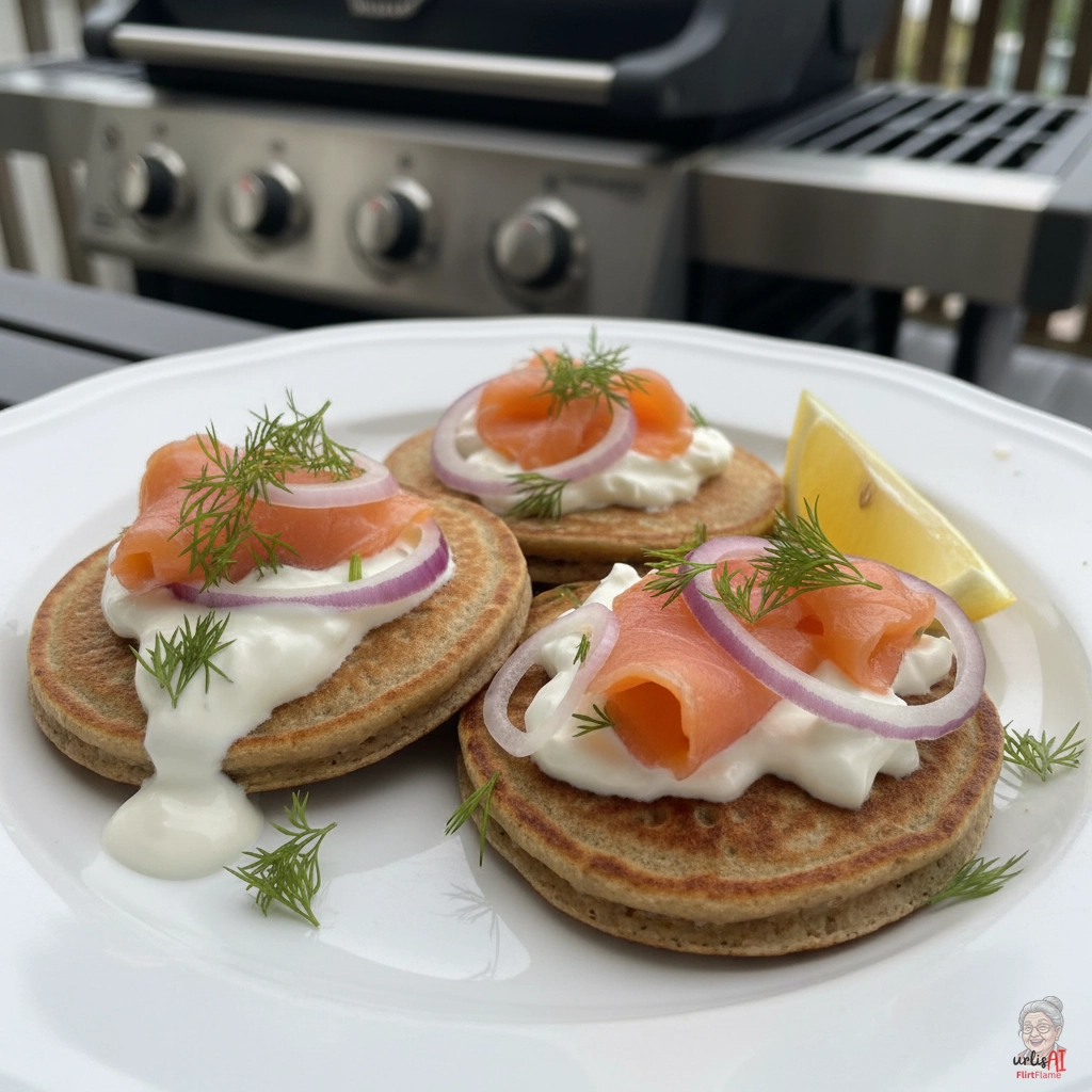 Goldene Zarenblinis — Gasgrill