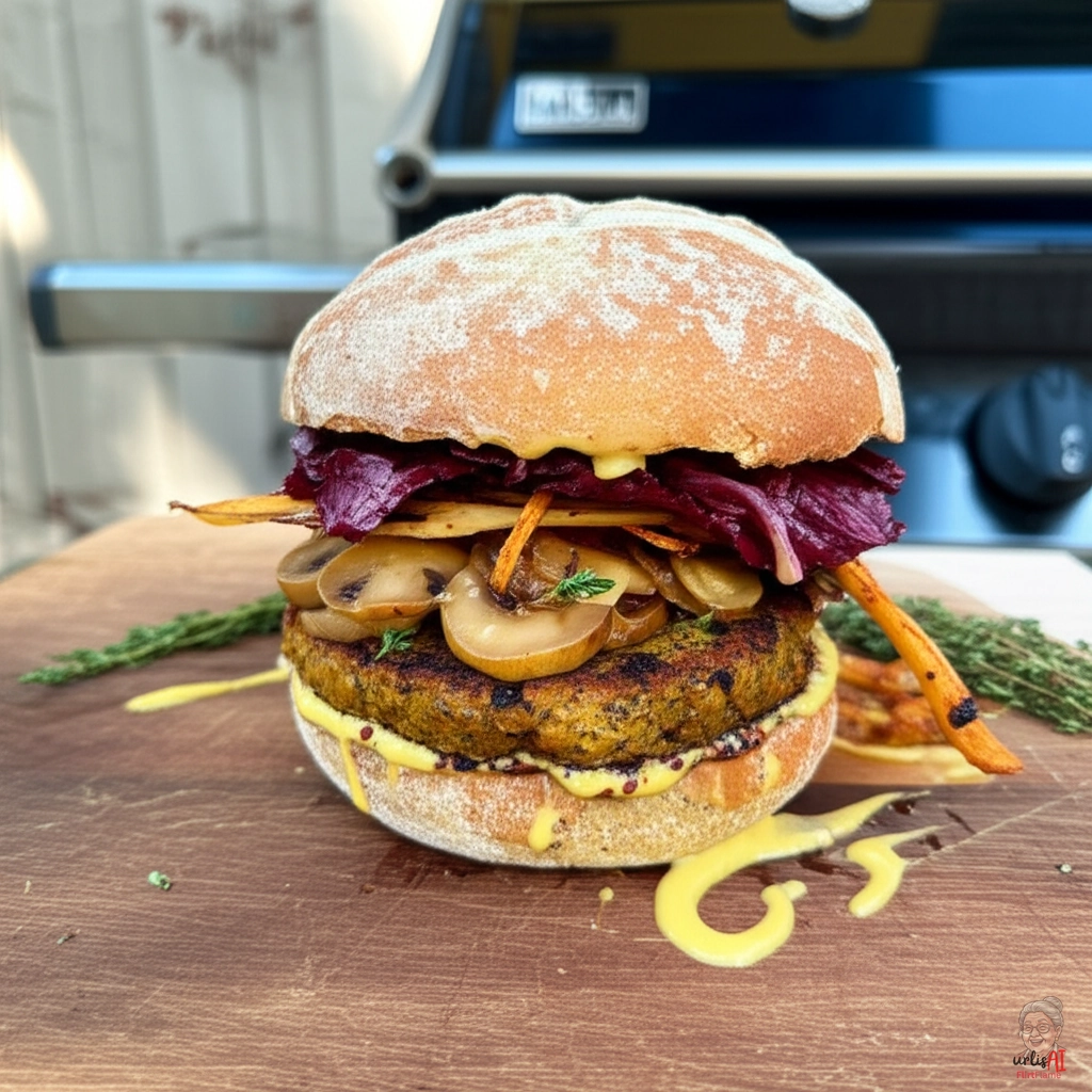 Goldener Herbst Burger — Gasgrill