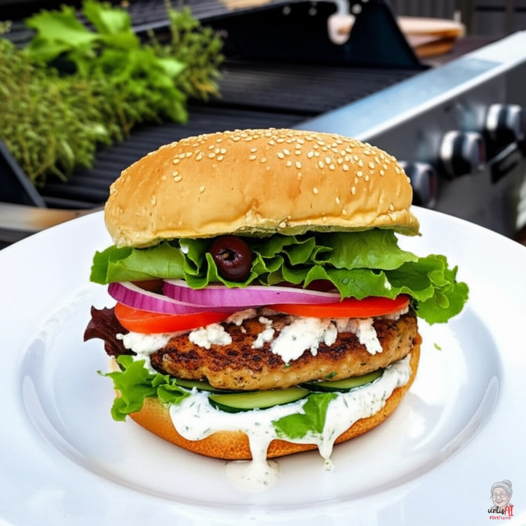 Greek Goddess Burger — Gasgrill