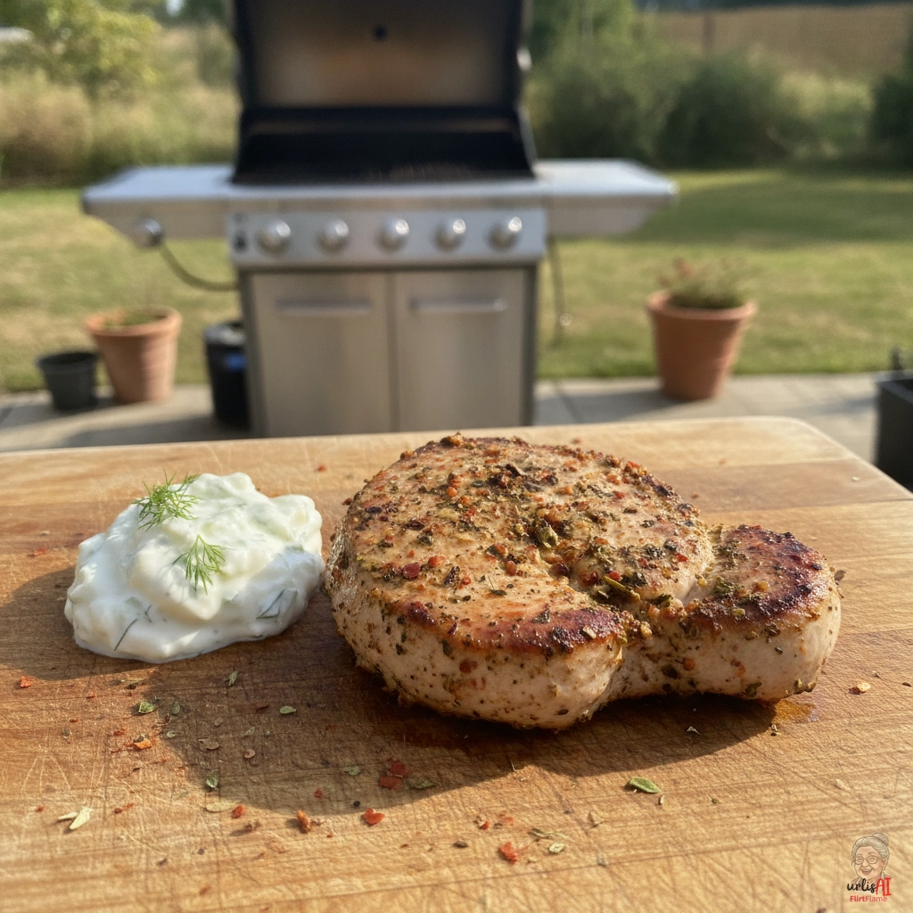 Greek Spiced Putensteak — Gasgrill