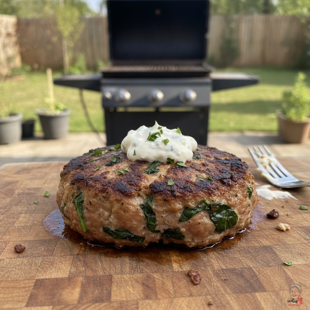 Green Putenhack Patty — Gasgrill