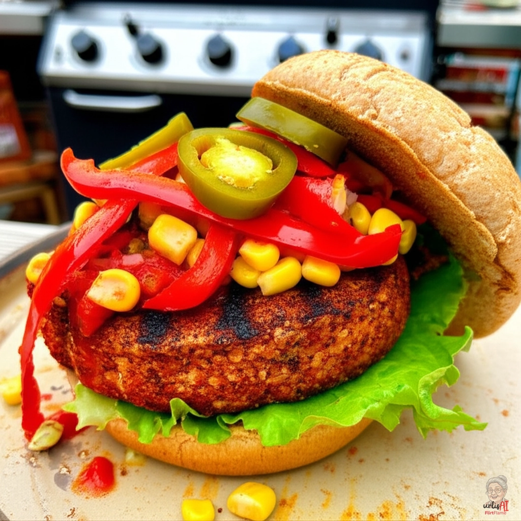 Grenzland Feuer Burger — Gasgrill