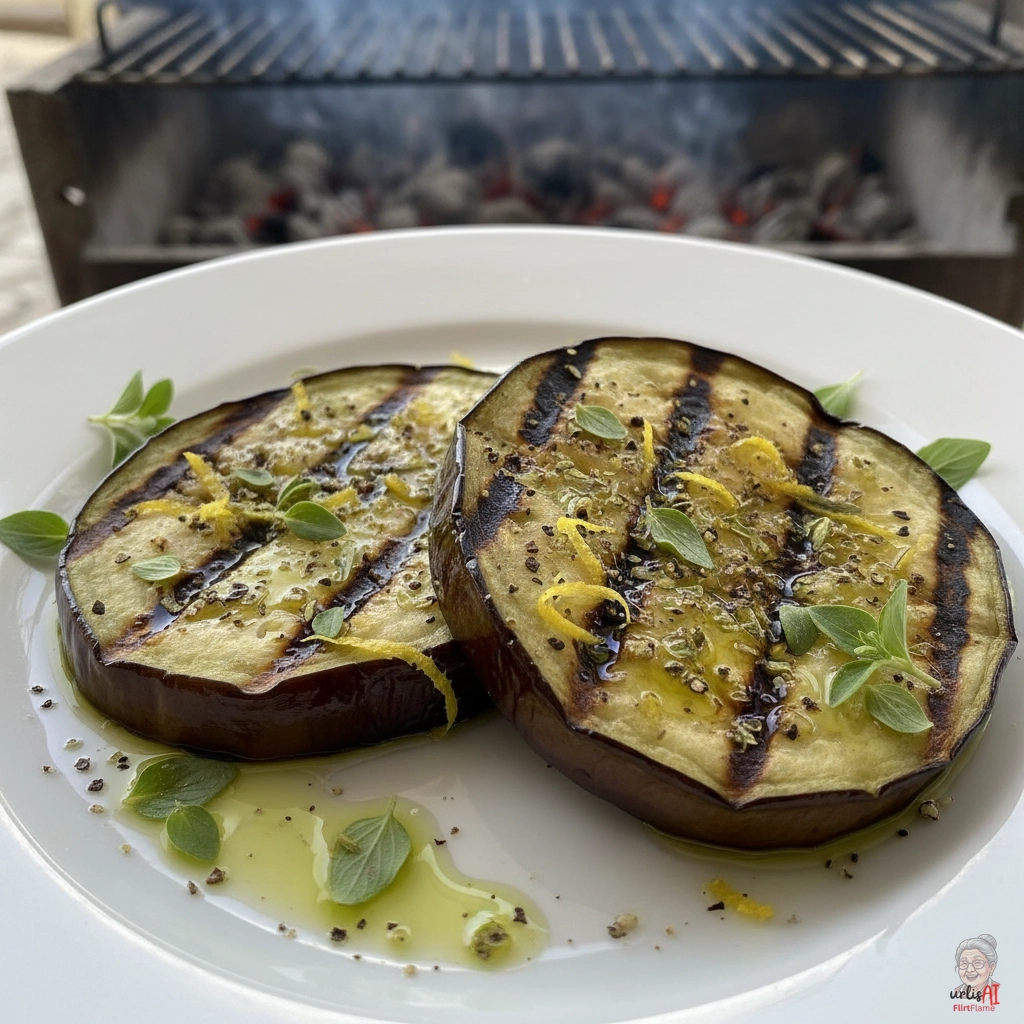 Griechische Aubergine — Kohlegrill