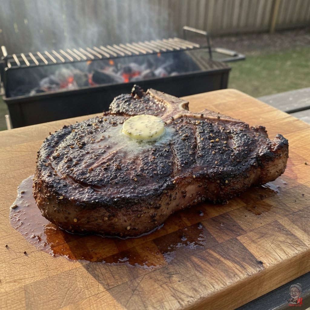 Grillfeuer Porterhouse — Kohlegrill