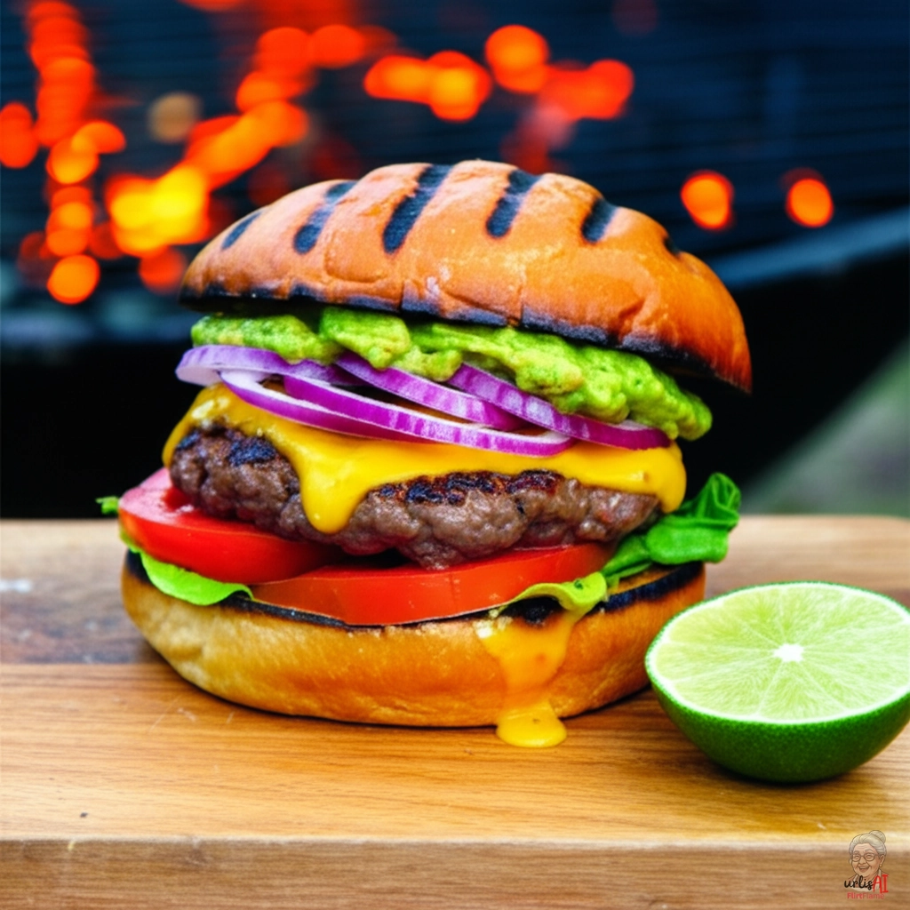 Guac Flame Burger — Kohlegrill