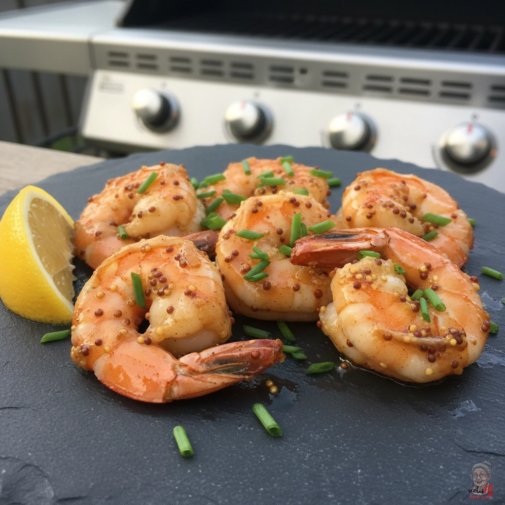 Honig-Senfgarnelen — Gasgrill