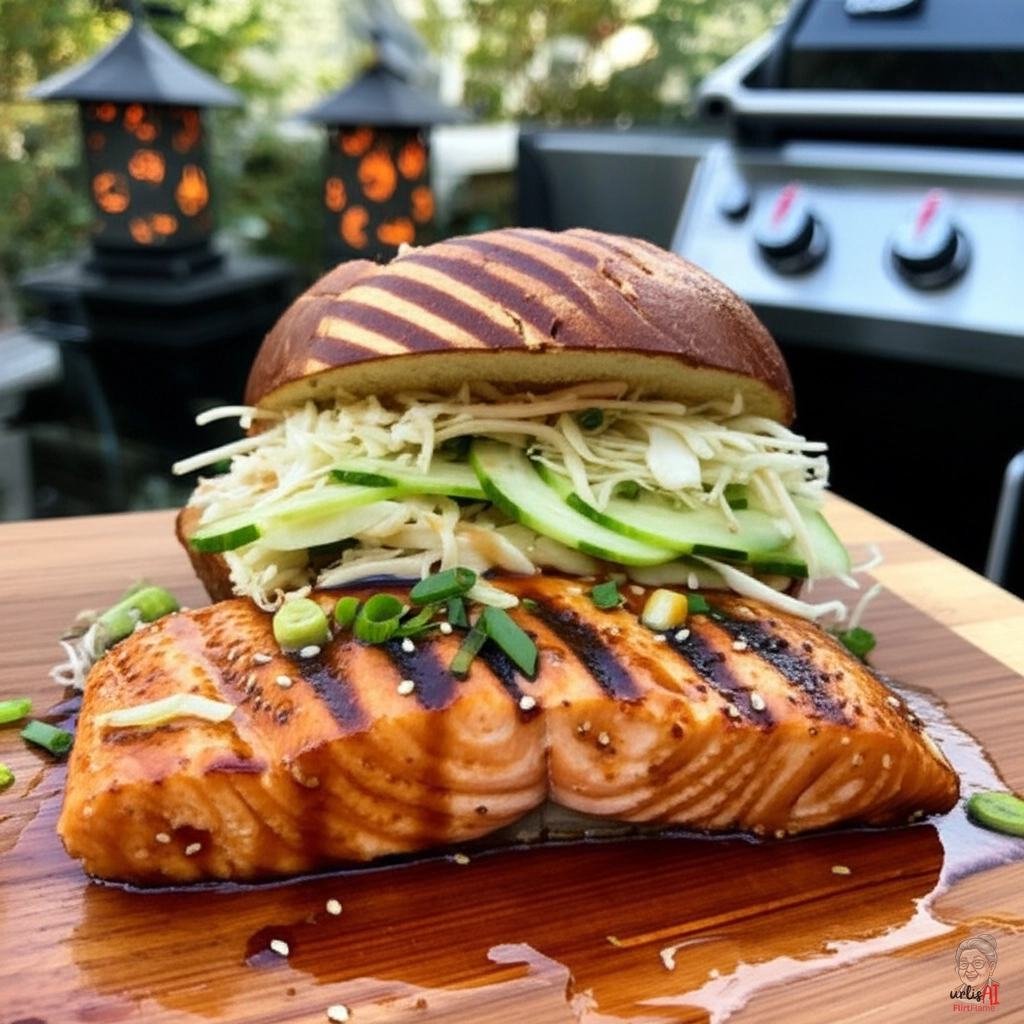 Ingwer Lachs Burger — Gasgrill