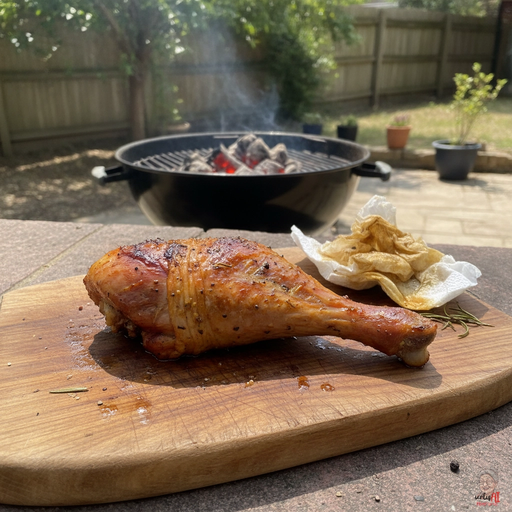 Jahrmarkt Puten Keule — Kohlegrill