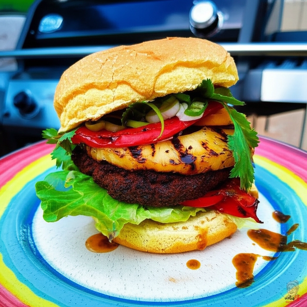 Jerk-Style Burger — Gasgrill