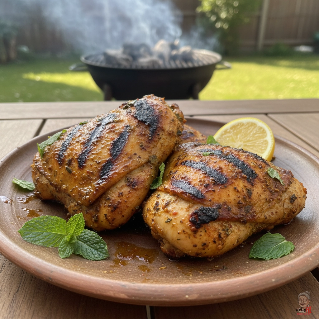 Kabul Joghurtschenkel — Kohlegrill