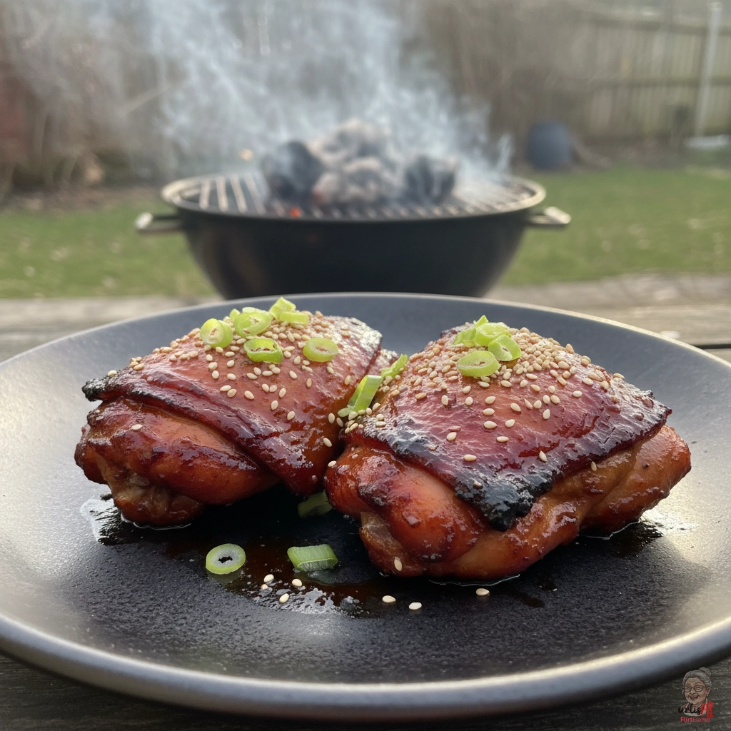 Kantonesische Char Siu Schenkel — Kohlegrill