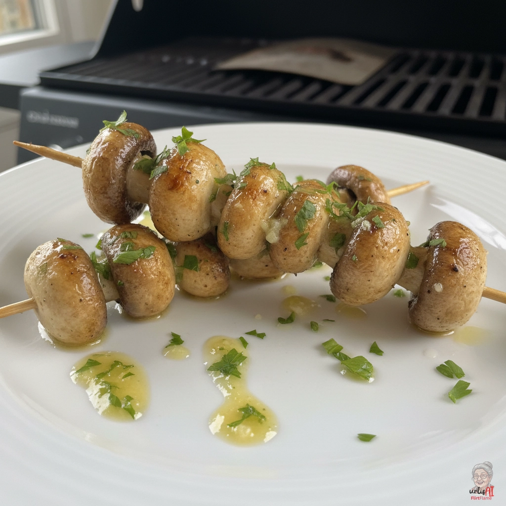Knoblauch Champignons — Gasgrill