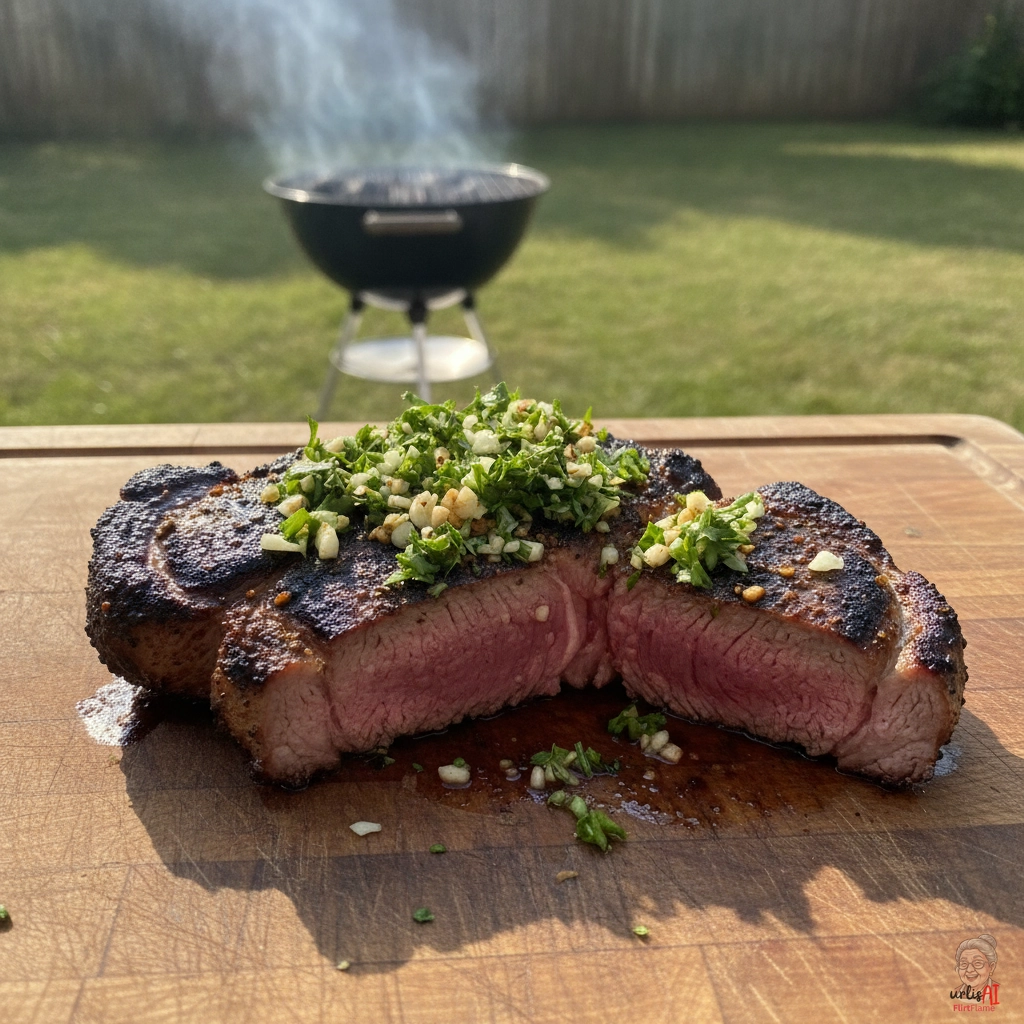 Knoblauch Flammlamm — Kohlegrill