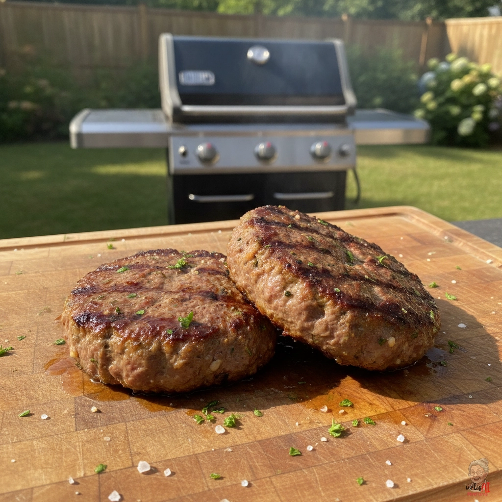 Knoblauch Fleischpflanzerl — Gasgrill