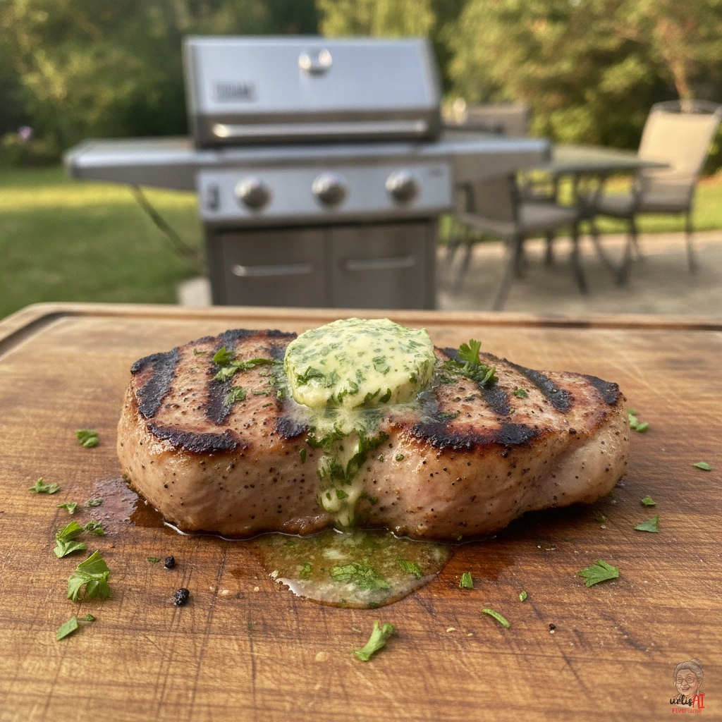 Knoblauchbutter Putensteaks — Gasgrill